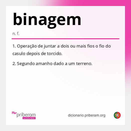 Significado de binagem