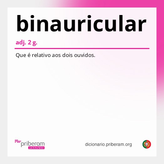 Significado de binauricular