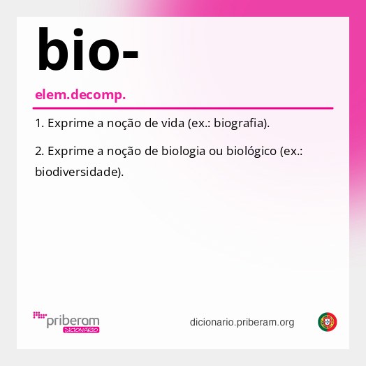 Significado de bio-