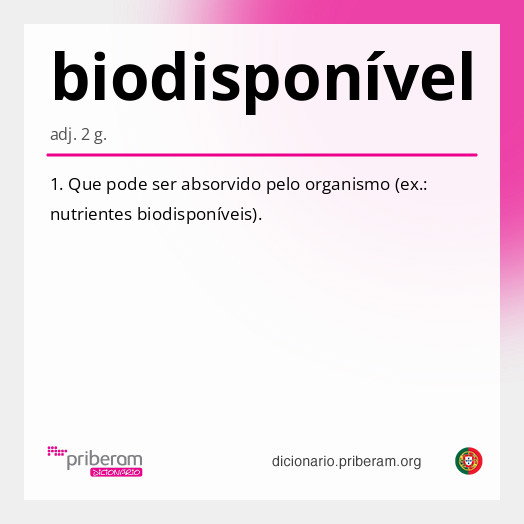 Significado de biodisponível