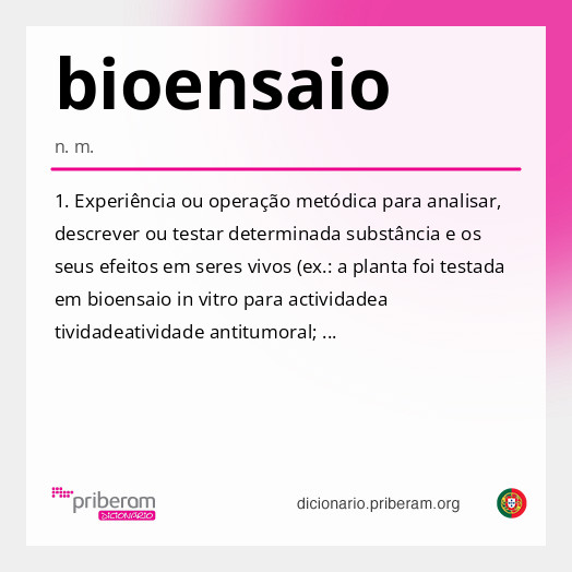 Significado de bioensaio