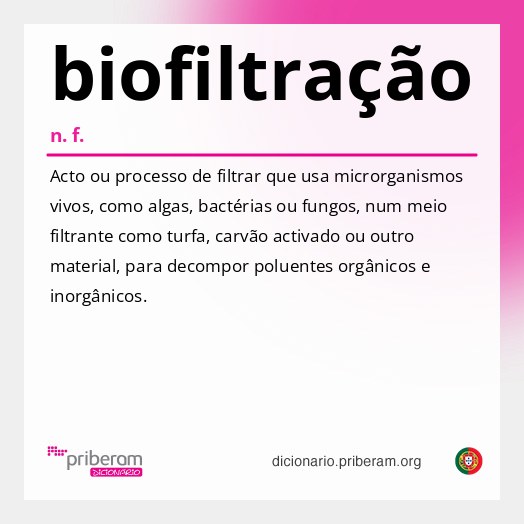 Significado de biofiltração