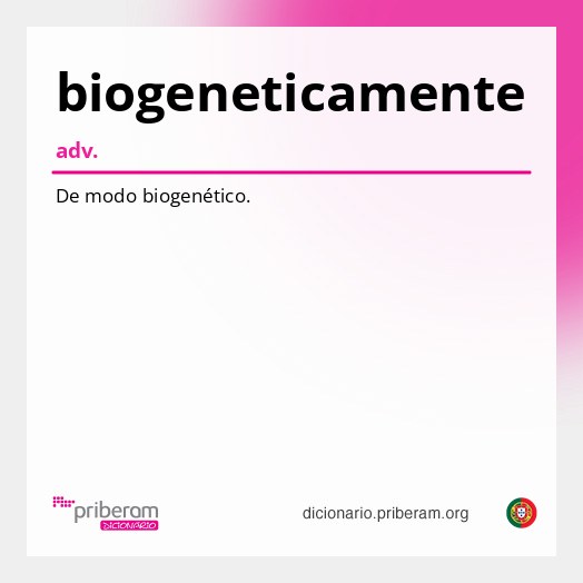 Significado de biogeneticamente