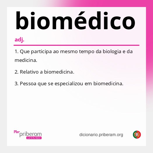 Significado de biomédico