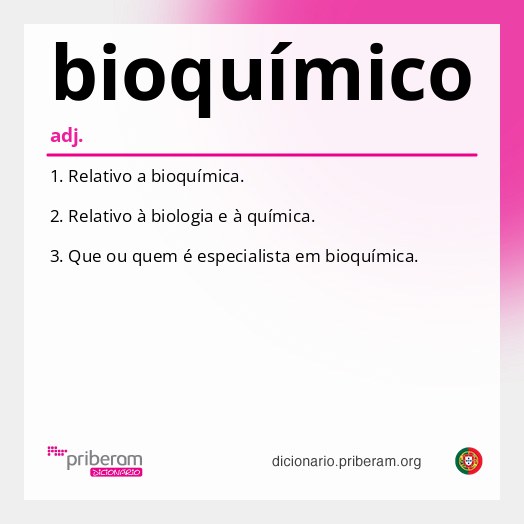 Significado de bioquímico