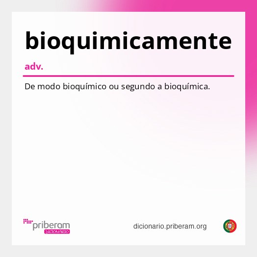 Significado de bioquimicamente