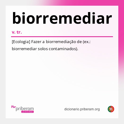 Significado de biorremediar
