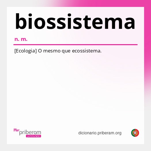 Significado de biossistema