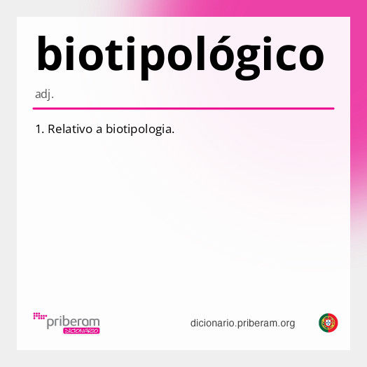 Significado de biotipológico