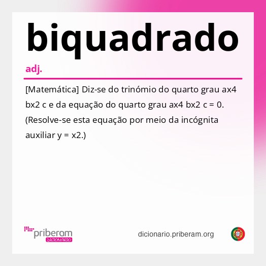 Significado de biquadrado