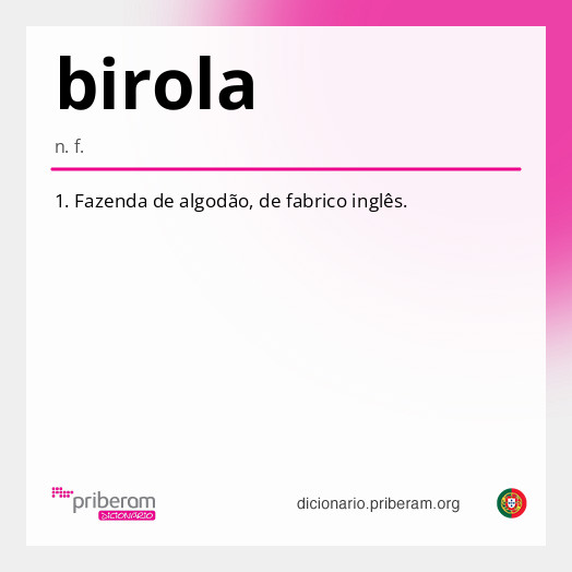 Significado de birola