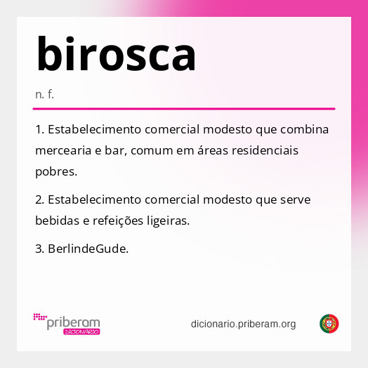 Significado de birosca