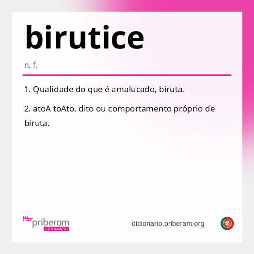 Significado de birutice