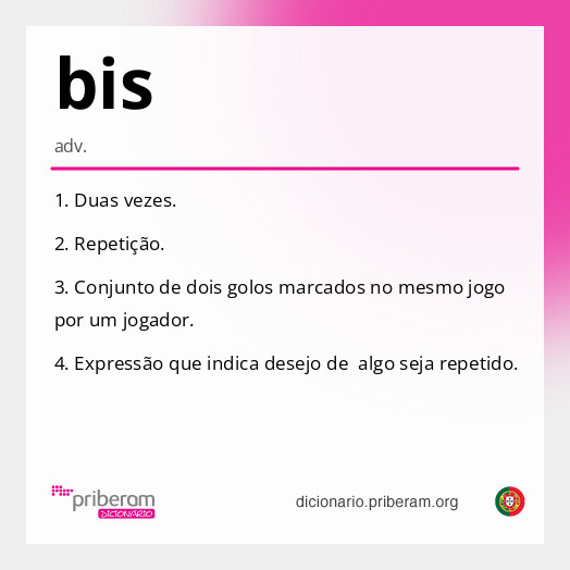 Significado de bis