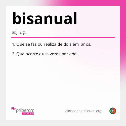 Significado de bisanual