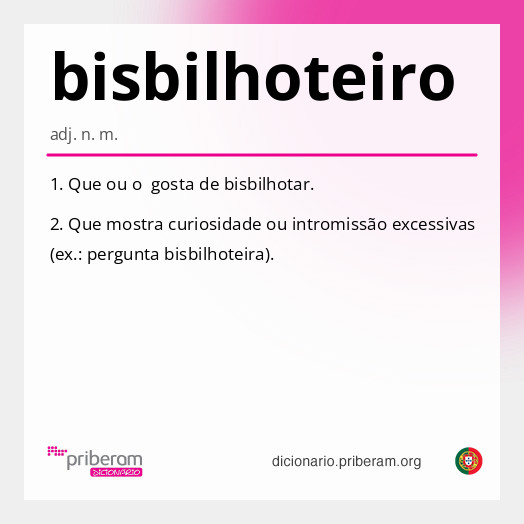 Significado de bisbilhoteiro