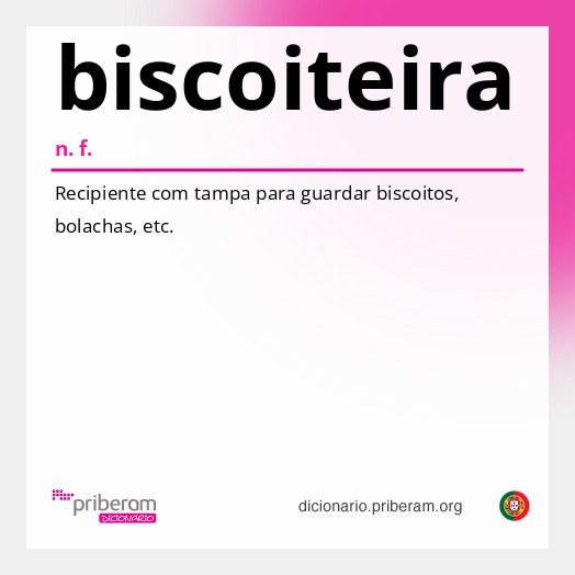Significado de biscoiteira