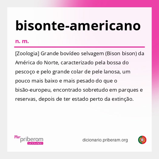 Significado de bisonte-americano