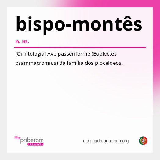 Significado de bispo-montês