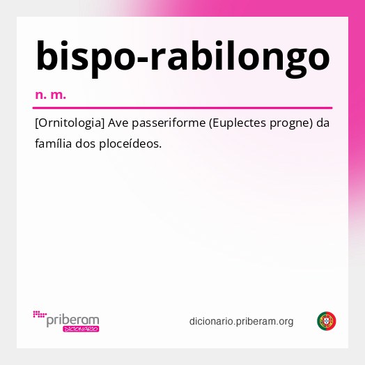 Significado de bispo-rabilongo