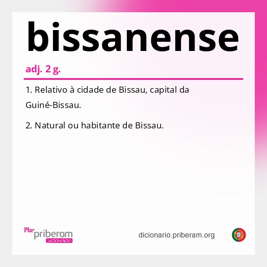 Significado de bissanense
