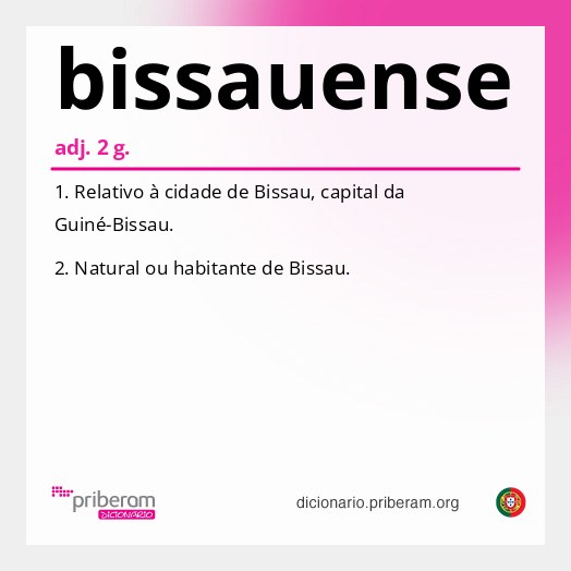 Significado de bissauense