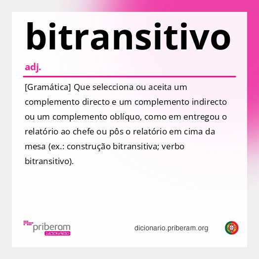 Significado de bitransitivo