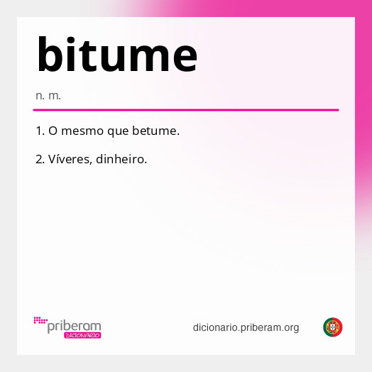 Significado de bitume
