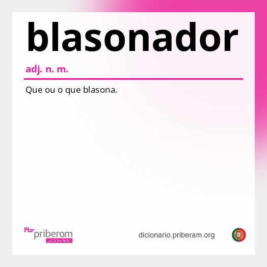 Significado de blasonador