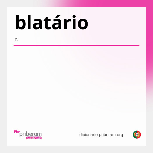Significado de blatário