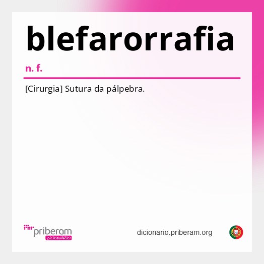 Significado de blefarorrafia