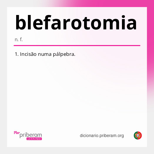 Significado de blefarotomia