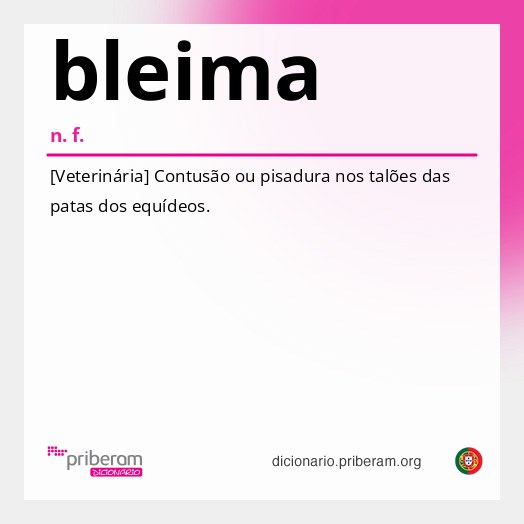 Significado de bleima