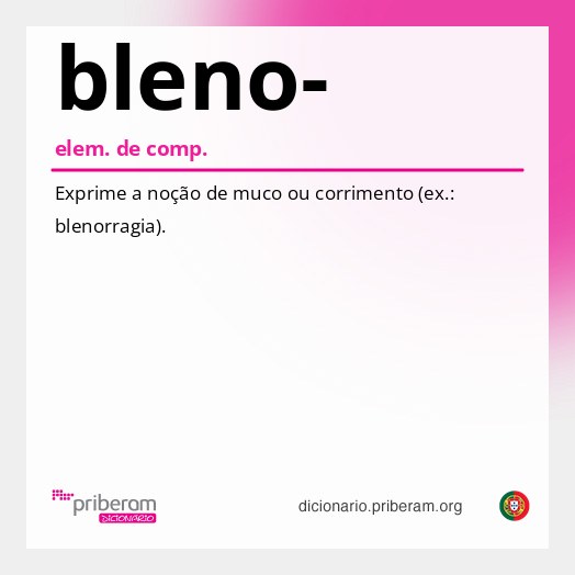 Significado de bleno-