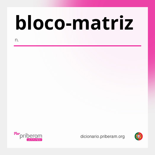 Significado de bloco-matriz