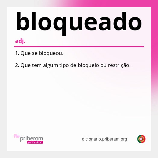 Significado de bloqueado