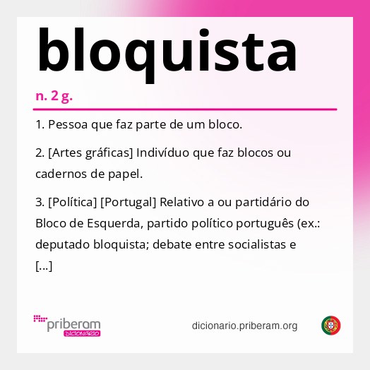 Significado de bloquista