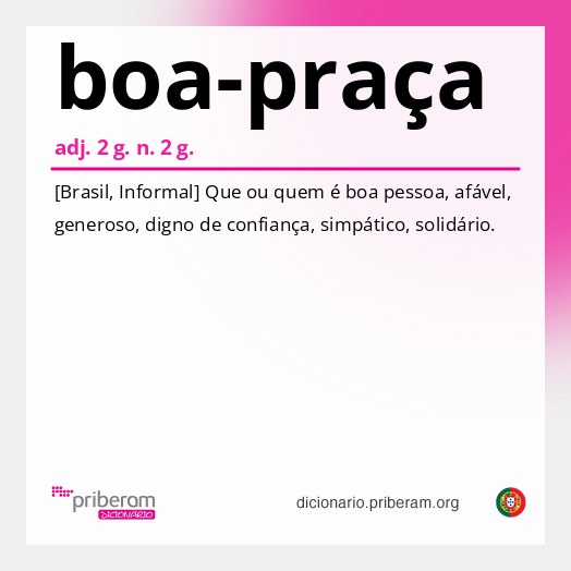 Significado de boa-praça