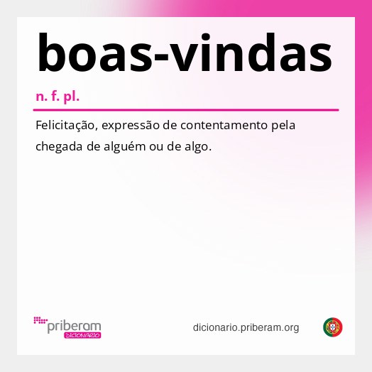 Significado de boas-vindas