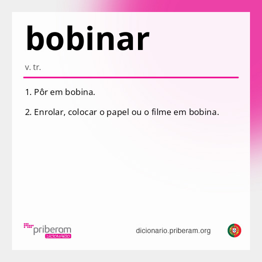 Significado de bobinar