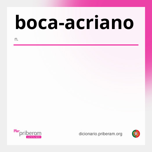 Significado de boca-acriano