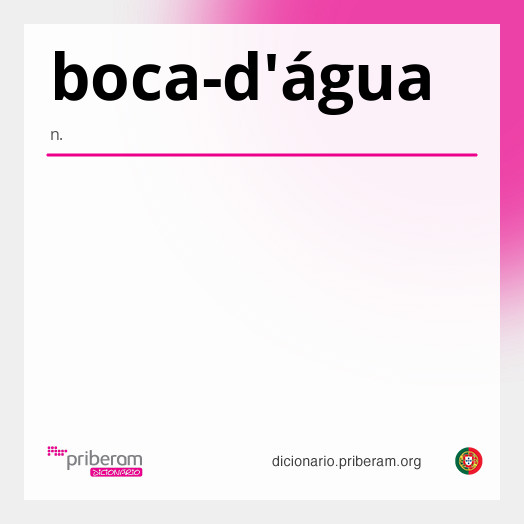 Significado de boca-d'água