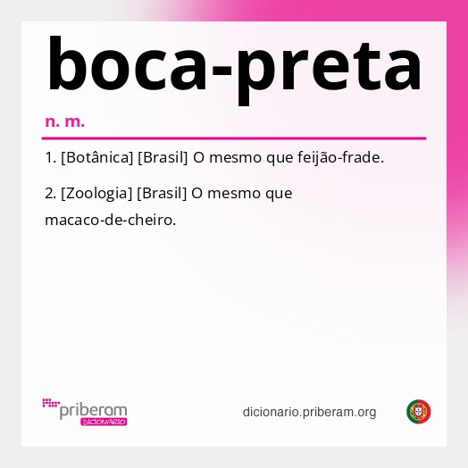 Significado de boca-preta