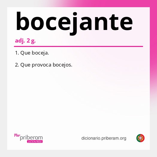 Significado de bocejante