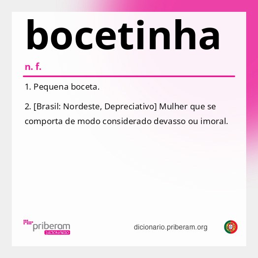 Significado de bocetinha