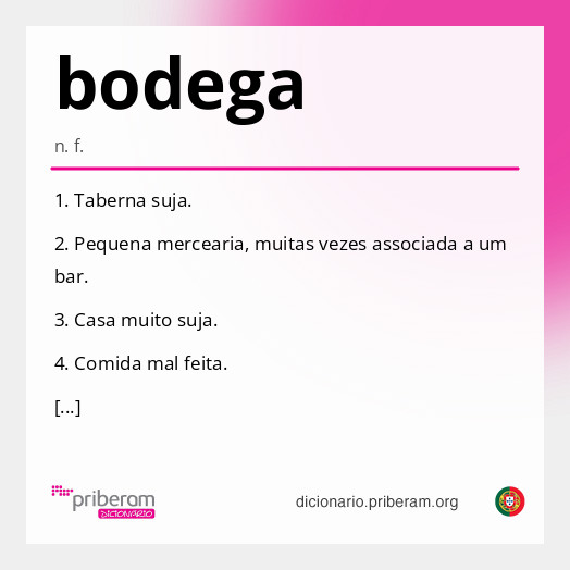 Significado de bodega