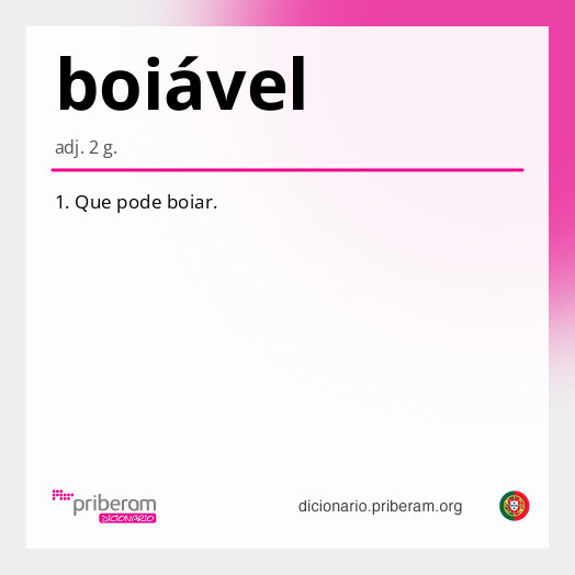 Significado de boiável