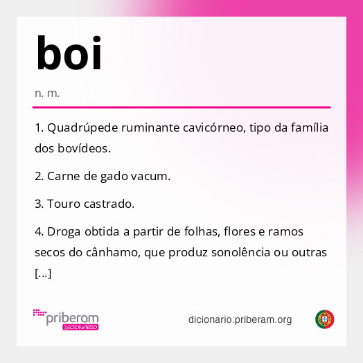 Significado de boi