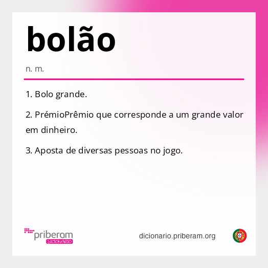 Significado de bolão
