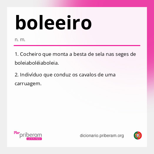 Significado de boleeiro
